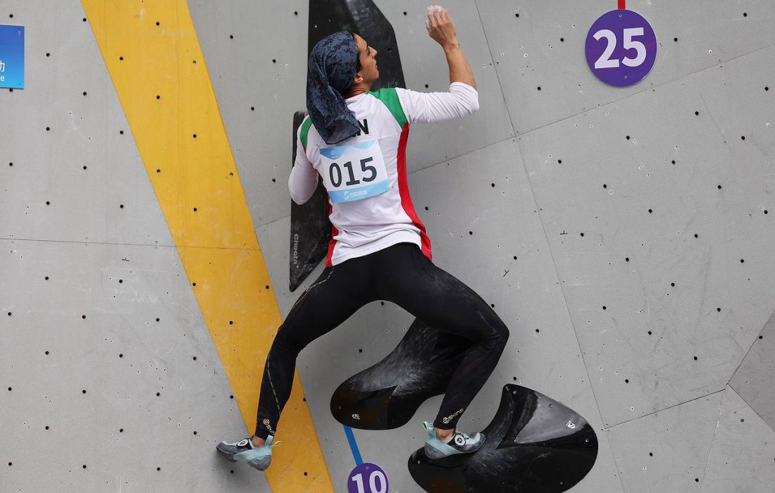 الناز رکابی در جایگاه هفتم سنگ نوردی قرار گرفت