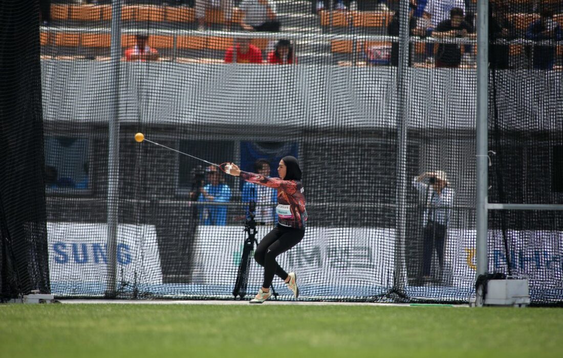 رتبه نهم ملیکا نوروزی در پرتاب چکش آسیا